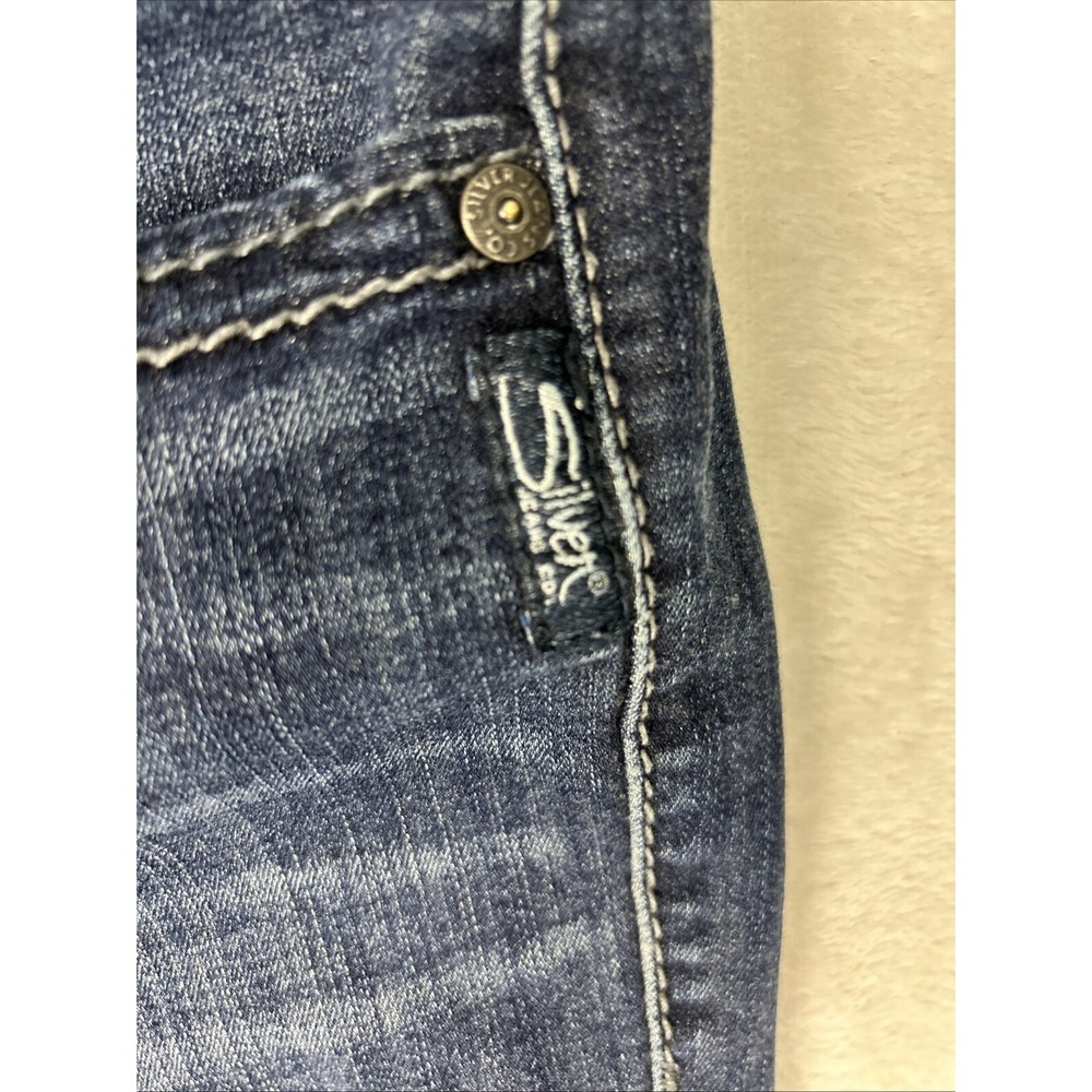 Silver Suki Womens High Slim Boot Jeans 31x31 Actual 30x29 Blue Denim - Picture 4 of 9